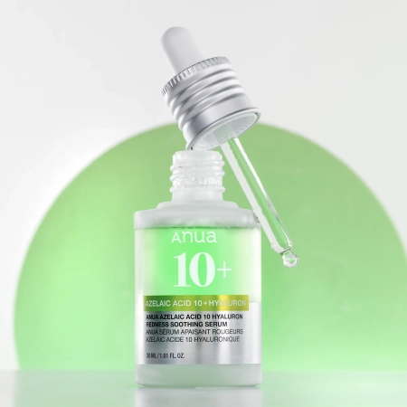 Anua - Azelaic Acid 10 Hyaluron Redness Soothing Serum - Serumas su Azelaino Rūgštimi ir Hialuronu - 30ml
