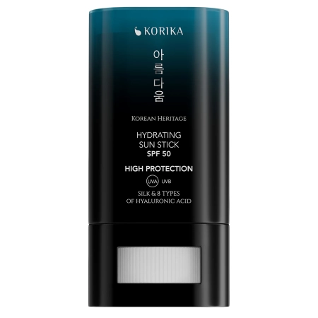 KORIKA - Korean Heritage Silk & 8 Types of Hyaluronic Acid Hydrating Sun Stick SPF 50 - Drėkinantis Veido Apsauginis Kremas nuo Saulės Stifte - 20g