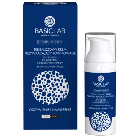 BasicLab - Maitinimas ir Drėkinimas - Trehalozės Kremas Atkuriantis Pusiausvyrą su Sodria Tekstūra - 50ml