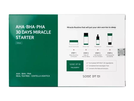 Some By Mi - AHA BHA PHA 30 Days Miracle Starter – Odos Priežiūros Rinkinys su AHA, BHA, PHA Rūgštimis