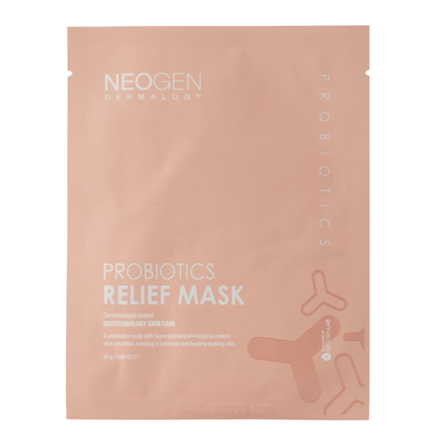 Neogen - Probiotics Relief Mask - Probiotinė Lakštinė Veido Kaukė - 1vnt/25g