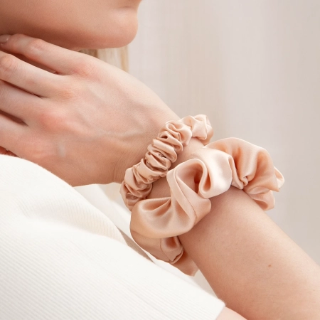 Cosibella Accessories - Šilkinių Plaukų Gumyčių Rinkinys - Peachy Pink