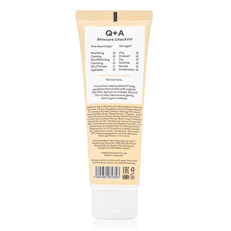 Q+A - Oat Milk Cream Cleanser - Kreminė valomoji emulsija su avižų pienu - 125ml