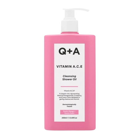 Q+A - Vitamin A.C.E Shower Oil - Maitinamasis kūno aliejinis prausiklis su vitaminais A.C.E - 250ml