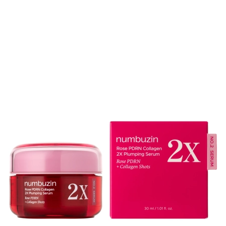 Numbuzin - No.2 Rose PDRN Collagen 2X Plumping Serum - Stangrinamasis ir Užpildantis Serumas - 30ml