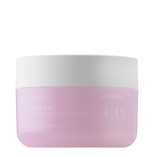 Anua - Peach 77% Niacin Enriched Cream - Drėkinamasis Veido Kremas su 77% Persikų Ekstraktu - 50ml