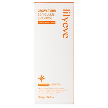 lilyeve - Grow Turn 3D Volume Shampoo - Stiprinamasis Šampūnas Plaukams ir Galvos Odai - 500g