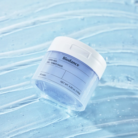 Biodance - Cera-nol Gel Toner Pads - Želiniai Drėkinamieji Veido Padeliai - 60vnt