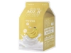 A'pieu - Milk One Pack Mask - Banana - Maitinanti Lakštinė Kaukė - 21g