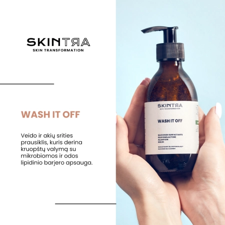 SkinTra - Wash It Off - Gliukozidinis Valomasis Gelis - 200ml