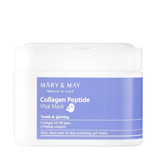 Mary&May - Collagen Peptide Vital Mask - Stangrinamųjų Veido Kaukių Rinkinys - 30vnt.