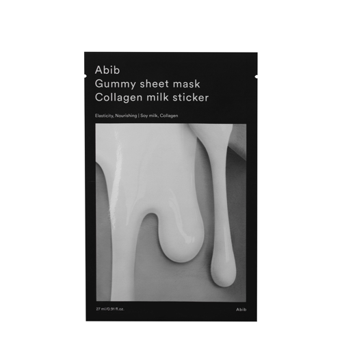 Abib - Gummy Sheet Mask Collagen Milk Sticker - Drėkinamoji ir Švytėjimo Suteikianti Lakštinė Kaukė - 27 ml