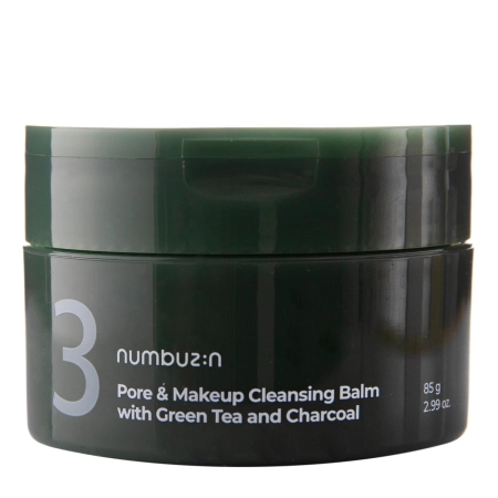 Numbuzin - Pore&Makeup Cleansing Balm With Green Tea And Charcoal – Valomasis Veidos Balzamas – 85 g 