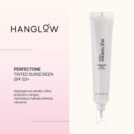 HanGlow - PerfecTone - Tinted Sunscreen SPF 50+ - Gražinamasis Kremas su Filtru - 01 - 50 ml