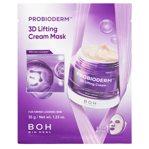 BIOHEAL BOH - Probioderm 3D Lifting Cream Mask - Liftinguojanti Lakštinė Kaukė - 1vnt/35g