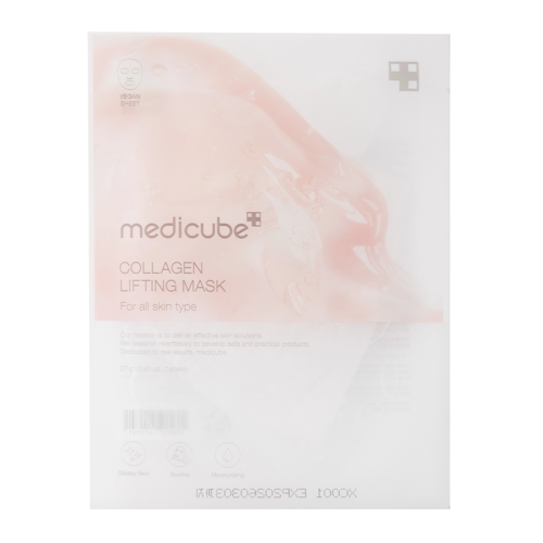 Medicube - Collagen Lifting Mask - Stangrinamoji Kolageno Lakštinė Kaukė Veidui - 1vnt/27g
