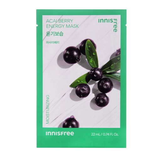 Innisfree - Squeeze Energy Mask - Acai Berry - Moisturizing - Drėkinamoji lakštinė kaukė - 22ml
