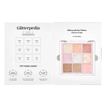 Unleashia - Glitterpedia Eye Palette - Veganiška Akių Šešėlių Paletė - 1 All of Glitter - 6,6g