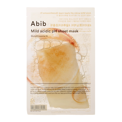 Abib - Mild Acidic Ph Sheet Mask Glutathiosome Fit - Drėkinamoji ir Švytėjimo Suteikianti Lakštinė Kaukė - 30ml