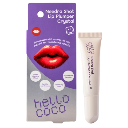 hello coco - Needra Shot Lip Plumper - Lūpų Blizgis su Mikroadatomis - Crystal - 8g