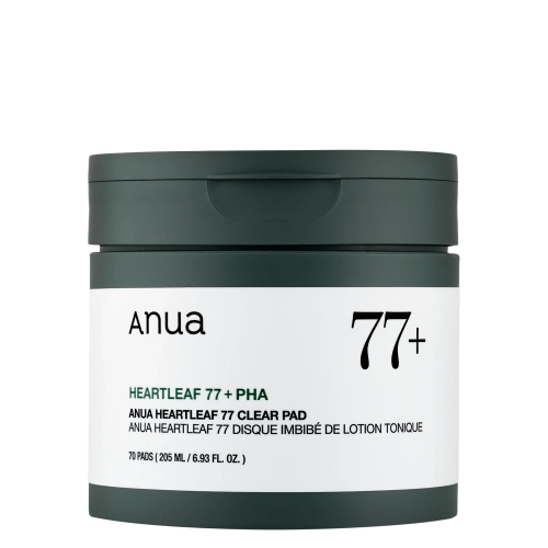 Anua - Heartleaf 77% Clear Pad - Raminantys Padeliai su Širdžialapės Stimburės Ekstraktu - 70vnt.