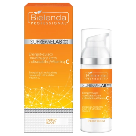 Bielenda Professional - Supremelab - Energy Boost - Energizing & Moisturizing Cream with Ultra-Stable Vitamin C - Energizuojantis ir Drėkinantis Kremas su Itin Stabiliu Vitaminu C - 50ml