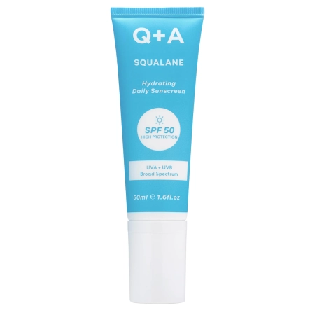 Q+A - Squalane SPF50 Hydrating Facial Sunscreen - Drėkinamasis Veido Kremas su Skvalanu ir SPF50 - 50ml