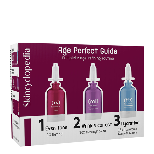 Skincyclopedia - Age Perfect Guide Set - Priešraukšlinė Veido Priežiūra - 3x15ml