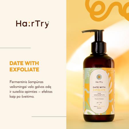 HairTry - Date With Exfoliate - Enziminis Šampūnas - 500ml
