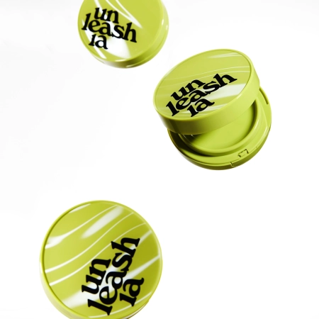 Unleashia - Satin Wear Healthy-Green Cushion - Įdėklas + Kempinėlė – Satininis Cushion Makiažo Pagrindas - 21N Eburnean - 15g