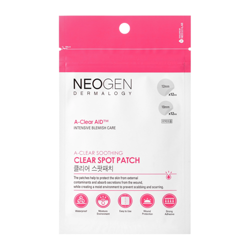 Neogen - Dermalogy A-Clear Soothing Clear Spot Patch - Pleistrai nuo Odos Netobulumų - 24 vnt