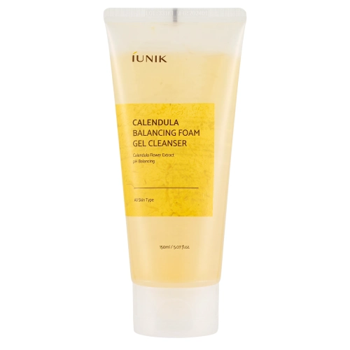 iUNIK - Calendula Balancing Foam Gel Cleanser - Veido Prausimosi Gelis su Medetkų Ekstraktu - 150ml