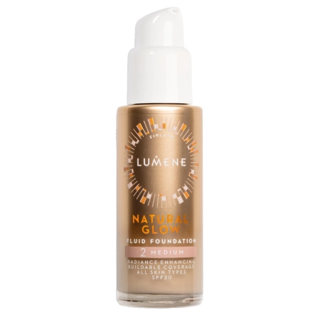 Lumene - Natural Glow Fluid Foundation SPF20 - Makiažo Pagrindas Skaistinantis - 2 Medium - 30ml