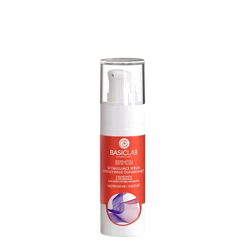 BasicLab - Stimuliuojamasis Intensyviai Atnaujinantis Serumas su 0,3% Retinolio, 0,15% Retinalio, 0,5% Adapaleno Rūgšties Esterio - 30ml