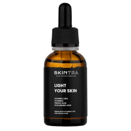 SkinTra - Light Your Skin - Serumas su Vitaminu C 20% ir Ferulo Rūgštimi - 30ml