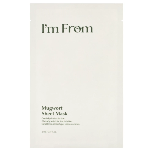 I'm From - Mugwort Sheet Mask - Raminamoji Lakštinė Kaukė su Pelyno Ekstraktu - 1vnt/23ml