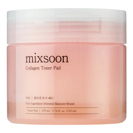 Mixsoon - Collagen Toner Pad – Stangrinamieji Veido Padeliai su Kolagenu – 170 ml / 110 vnt.