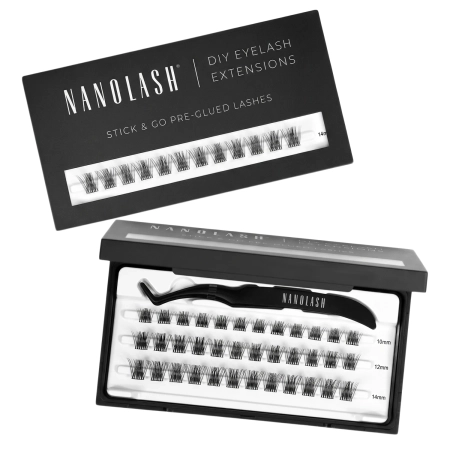 Nanolash - Stick & Go Pre-Glued Lashes - Blakstienų Kuokšteliai su Klijais - Harmony - 1 pak.