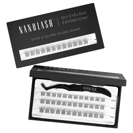 Nanolash - Stick & Go Pre-Glued Lashes - Blakstienų Kuokšteliai su Klijais - Innocent - 1 pak.