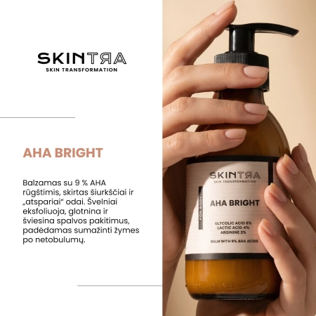SkinTra - AHA Bright - Kūno Balzamas su AHA Rūgštimis 9% - 200ml