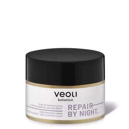 Veoli Botanica - Repair By Night - Night-Time Face Cream with Second Skin Lipid Protective Cover - Naktinis Veido Kremas su Lipidine Apsauga - 50ml