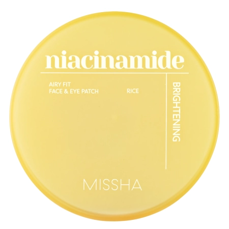 Missha - Airy Fit Niacinamide Brightening Face & Eye Patch - Šviesinantys Hidrogelio Padeliai su Niacinamidu - 60vnt