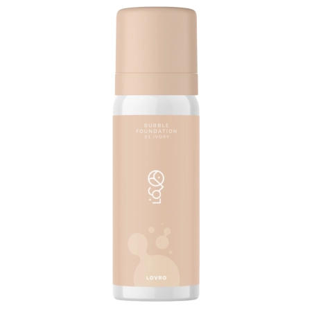 LOVRO - Bubble Foundation - Makiažo Pagrindas su Lengva Švytėjimo Suteikiančia Formule - 01 Ivory - 50ml