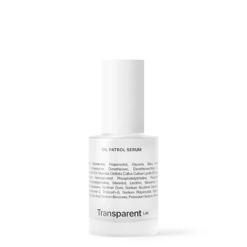 Transparent Lab - Oil Patrol Serum - Matuojamasis Serumas Riebiai ir Mišriai Odai - 30ml
