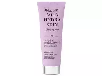 Nacomi - Aqua Hydra Skin - Sleeping Mask - Momentinis Drėkinimas - 3-in-1 Drėkinamasis Veido Kokteilis - 85ml