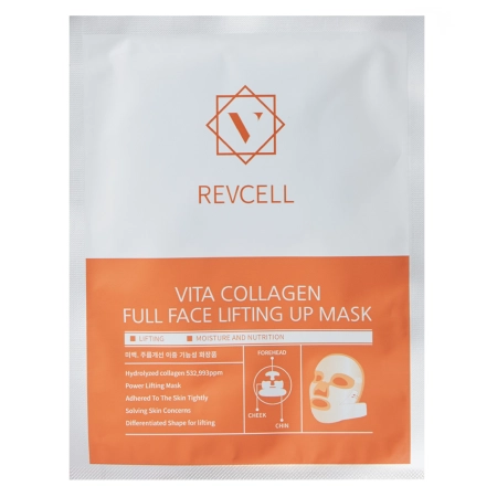 REVCELL - Vita Collagen Full Face Lifting Up Mask - Liftinguojanti Lakštinė Kaukė - 1vnt/19g