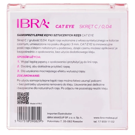 Ibra Makeup - Lipnūs Blakstienų Kuokšteliai - Cat Eye - 3mm