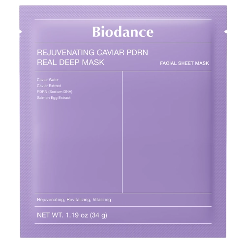Biodance - Rejuvenating Caviar PDRN Real Deep Mask - Kolageninė Veido Kaukė su PDRN - 1vnt/34g
