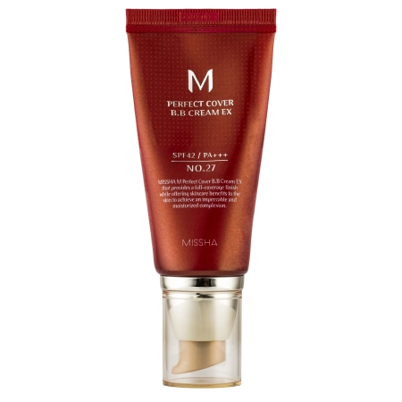 Missha - M Perfect Cover BB Cream SPF42/PA+++ - Maskuojantis BB kremas - Nr.27 Honey Beige - 50ml