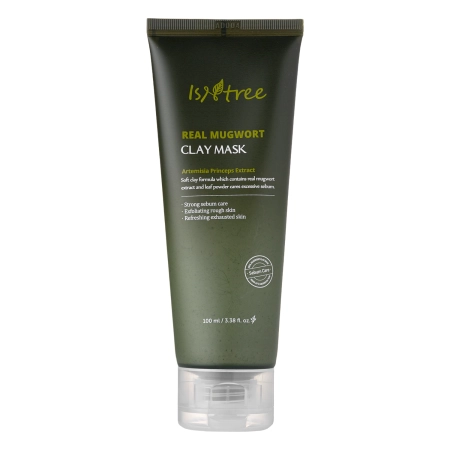 Isntree - Real Mugwort Calming Clay Mask – Molio Kaukė su Kiečiu – 100 ml